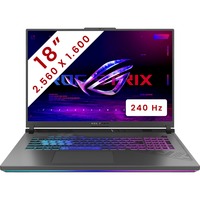 ASUS ROG Strix G18 (G814JIR-N6003W) 18" gaming laptop Donkergrijs | Core i9-14900HX | RTX 4070 | 32 GB | 1 TB SSD | 240 Hz